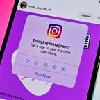 Instagram review pop-up on iOS